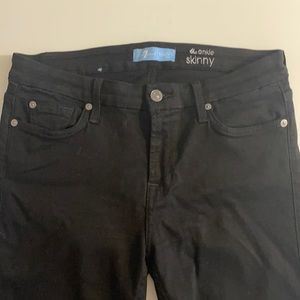 7 for All Mankind b(air) skinny ankle jeans - black - size 30